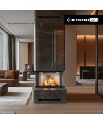 Kratki REGNOR 800/400 výsuvné dvierka - trojstranná krbová vložka