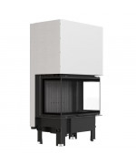 Kratki REGNOR 800/400 výsuvné dvierka, čierne ohnisko - trojstranná krbová vložka