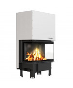 Kratki REGNOR 800/400 výsuvné dvierka, čierne ohnisko - trojstranná krbová vložka