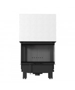 Kratki REGNOR 800/400 výsuvné dvierka, čierne ohnisko - trojstranná krbová vložka