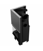 Kratki VN 480/480 pravé presklenie s výsuvným otváraním dvierok - krbová vložka rohová