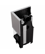 Kratki VN 610/430 pravé presklenie s výsuvným otváraním dvierok, čierne ohnisko - krbová vložka rohová