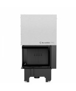 Kratki VN 610/430 ľavé presklenie s výsuvným otváraním dvierok, čierne ohnisko - krbová vložka rohová