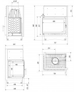 Kratki Zuzia ECO 12 kW BS DECO ľavá - krbová vložka rohová