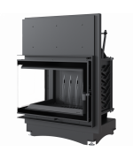 Kratki Zuzia ECO 12 kW BS DECO ľavá - krbová vložka rohová