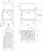 Kratki Zuzia ECO 12 kW BS DECO pravá - krbová vložka rohová