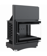 Kratki Zuzia ECO 12 kW BS DECO pravá - krbová vložka rohová