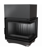 Kratki Zuzia 15 kW BS DECO pravá bez stĺpika - krbová vložka rohová