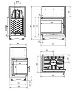 Kratki Zuzia 15 kW BS DECO ľavá bez stĺpika - krbová vložka rohová