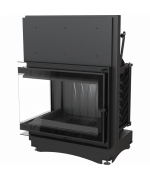 Kratki Zuzia 15 kW BS DECO ľavá bez stĺpika - krbová vložka rohová