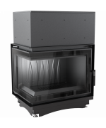 Kratki Zuzia 15 kW BS DECO ľavá bez stĺpika - krbová vložka rohová