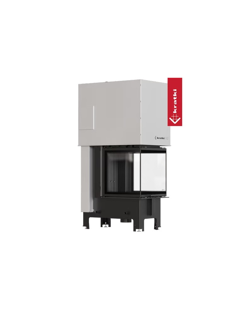 Kratki REGNOR 500/500 výsuvné dvierka, čierne ohnisko - trojstranná krbová vložka