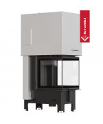 Kratki REGNOR 500/500 výsuvné dvierka, čierne ohnisko - trojstranná krbová vložka