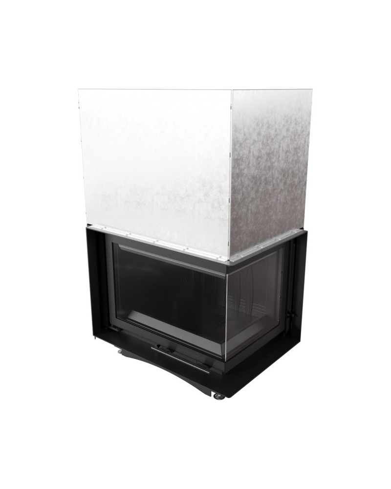 Kratki Zuzia 15 kW BS pravá bez stĺpika, výsuvne dvierka - krbová vložka rohová