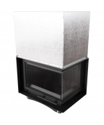 Kratki Zuzia 15 kW BS pravá bez stĺpika, výsuvne dvierka - krbová vložka rohová