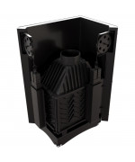 Kratki Zuzia 15 kW BS ľavá bez stĺpika, výsuvne dvierka - krbová vložka rohová