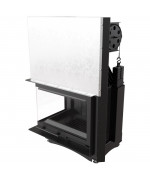 Kratki Zuzia 15 kW BS ľavá bez stĺpika, výsuvne dvierka - krbová vložka rohová