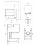 Kratki REGNOR 500/700 výsuvné dvierka - trojstranná krbová vložka