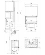 Kratki REGNOR 680/280 výsuvné dvierka - trojstranná krbová vložka