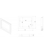 Montážny rámik 90°- 70mm pre krbové vložky LUCY 12 NEW