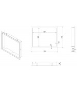 Montážny rámik 90°- 35mm pre krbové vložky LUCY 12 NEW