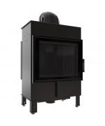 Kratki LUCY 12, čierne ohnisko - krbová vložka rovná so zadným prikladaním