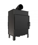 Kratki LUCY 12, čierne ohnisko - krbová vložka rovná so zadným prikladaním