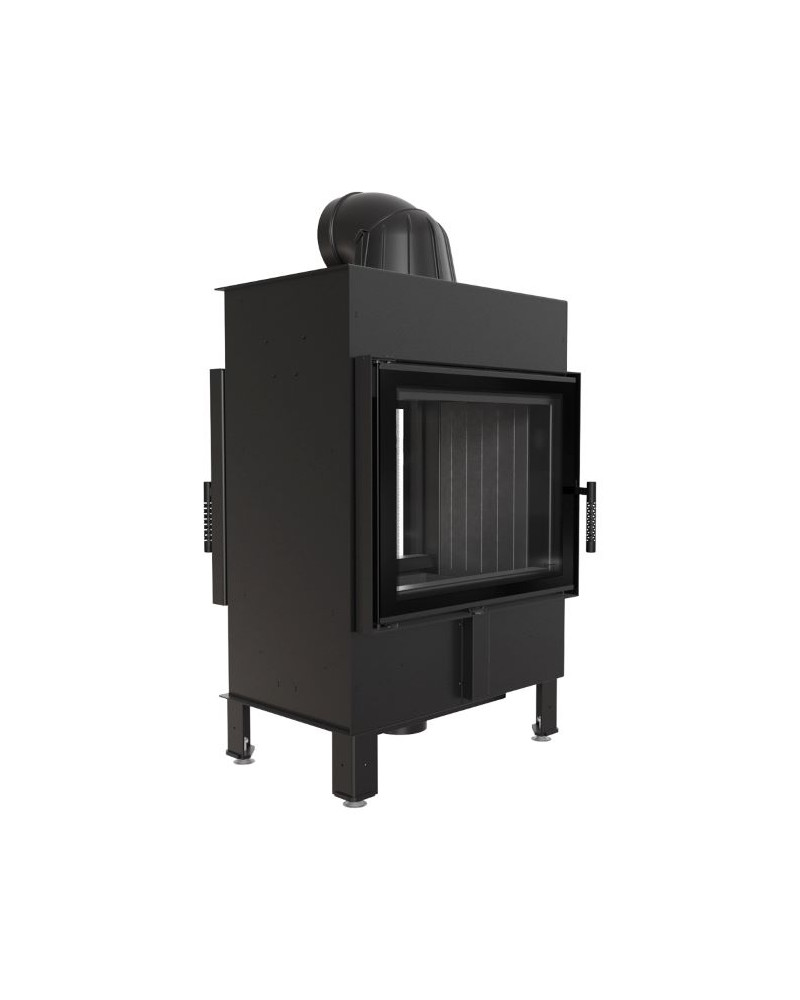 Kratki LUCY 12 tunelové presklenie, čierne ohnisko - krbova vložka