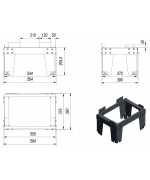 Nastaviteľný stojan pre krbové vložky Kratki FRANEK 10