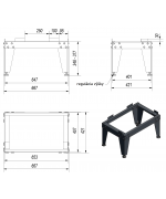 Nastaviteľný stojan pre krbové vložky Kratki FRANEK 12