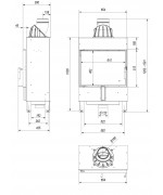 Teplovzdušná kozubová vložka KRATKI - LUCY 12 
