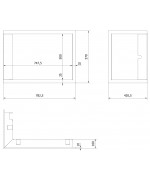 Montážny rámik 90°-35mm pre krbové vložky LUCY 12 ľavé/pravé presklenie