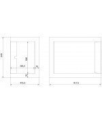 Montážny rámik 90°-70mm pre krbové vložky LUCY 12 ľavé/pravé presklenie