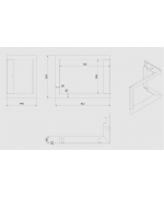 Montážny rámik 90° pre krbové vložky LUCY 12 ľavé/pravé presklenie