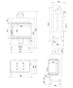 Teplovzdušná kozubová vložka KRATKI - LUCY 12 BS - pravá 