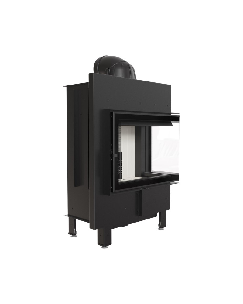 Kratki LUCY 12 SLIM BS pravé presklenie - krbová vložka rohová