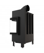 Kratki LUCY 12 SLIM BS pravé presklenie - krbová vložka rohová