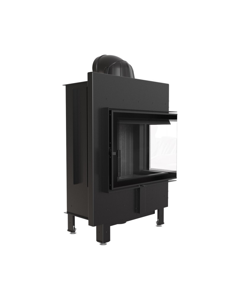 Kratki LUCY 12 SLIM BS pravé presklenie - krbová vložka rohová