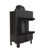 Kratki LUCY 12 SLIM BS pravé presklenie - krbová vložka rohová