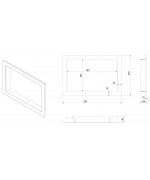 Montážny rámik 90°- 60mm pre krbové vložky LUCY 14 NEW