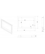 Montážny rámik 90°- 60mm pre krbové vložky LUCY 14 NEW