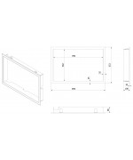 Montážny rámik 90°- 35mm pre krbové vložky LUCY 14 NEW