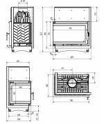 Kratki OLIWIA 16 BS DECO ľavé presklenie - krbová vložka