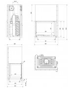 Kratki AMELIA 21 BS DECO ľavé presklenie, výsuv - krbová vložka rohová