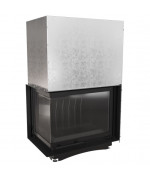 Kratki AMELIA 21 BS DECO ľavé presklenie, výsuv - krbová vložka rohová