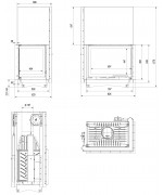 Kratki AMELIA 21 BS DECO pravé presklenie, výsuv - krbová vložka rohová