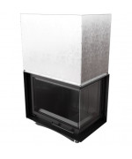 Kratki AMELIA 21 BS DECO pravé presklenie, výsuv - krbová vložka rohová