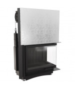 Kratki AMELIA 21 BS DECO pravé presklenie, výsuv - krbová vložka rohová