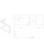 Montážny rámik 90°- 70mm pre krbové vložky LUCY 14 NEW ľavé/pravé presklenie