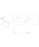 Montážny rámik 90°- 35mm pre krbové vložky LUCY 14 NEW ľavé/pravé presklenie